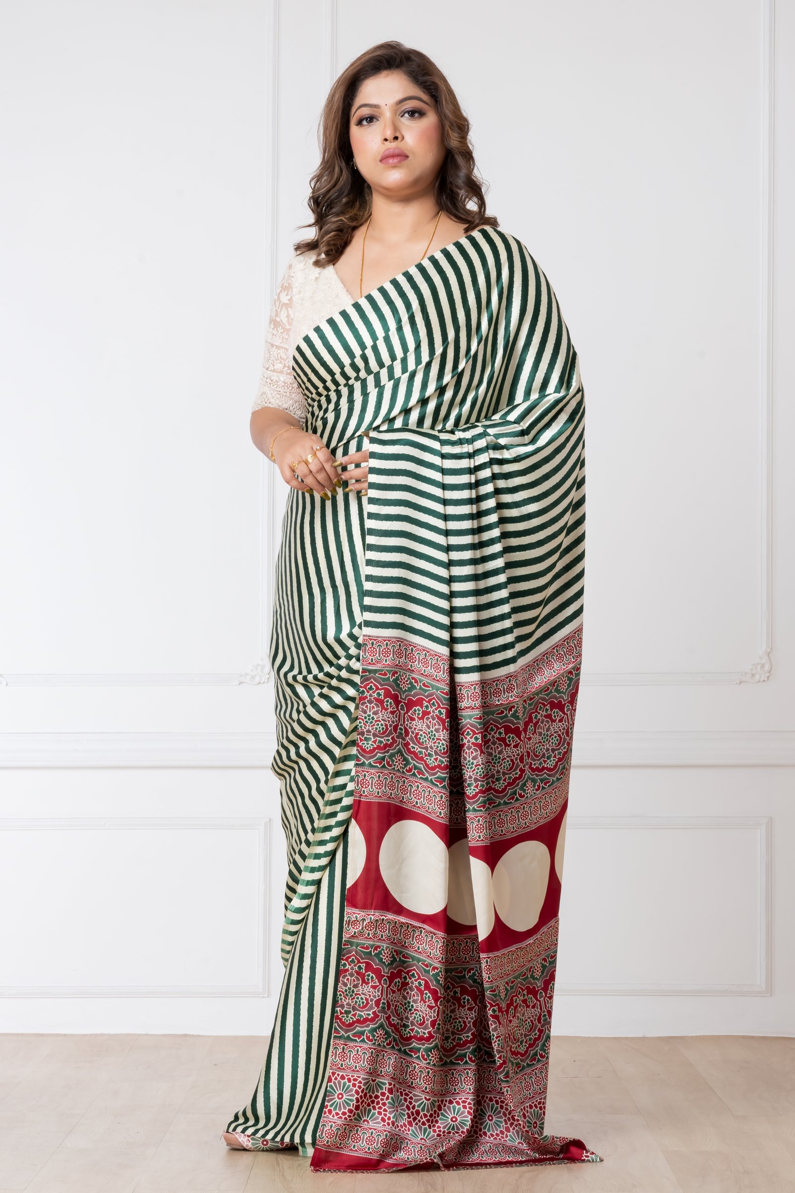 CRAPE MODEL SILK BOTTOL GREEN